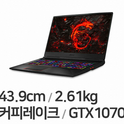 MSI GE시리즈 GE75 8RF 레이더 라이트 에디션 (SSD 128GB)
