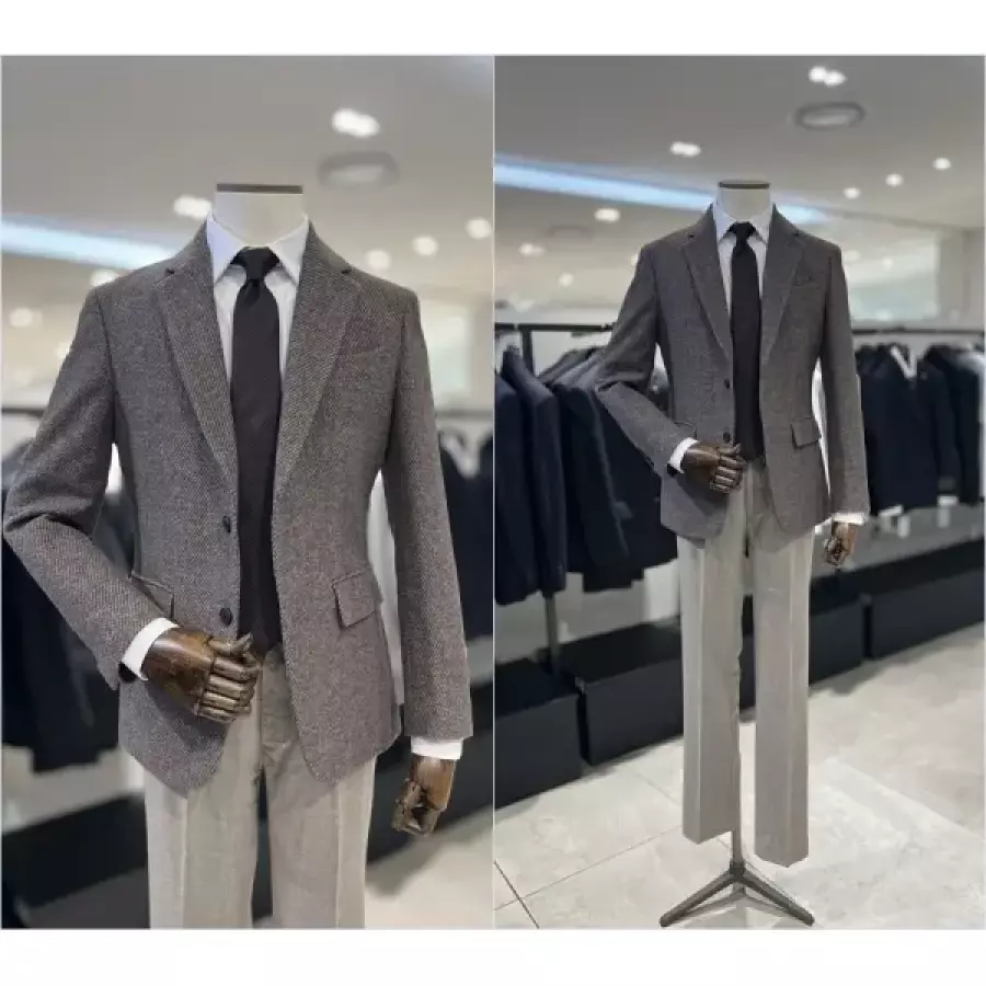 레노마 F/W 수입원단 고급 울 혼방 하운드 투스 체크 네이비 자켓 RSDIBJ92A EK3653_이미지