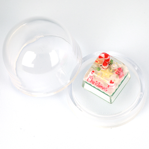 SPM OSHID 크리스마스 투명 레진 아티산 포인트 키캡 (눈사람)_이미지