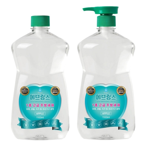 한국미라클피플사  에브링스 1등급 주방세제 1100mL 1+1