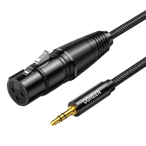 UGREEN XLR 캐논 to 3.5mm 스테레오 마이크 케이블 (U-20763, 1m)