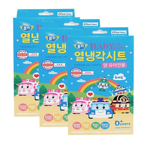 메이클린 로보카폴리 열 냉각 시트 6매입 (3개)_이미지
