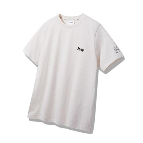 JEEP 클래식핏 스몰로고 남녀공용 반팔 티셔츠 JQ2TSU092IV_이미지