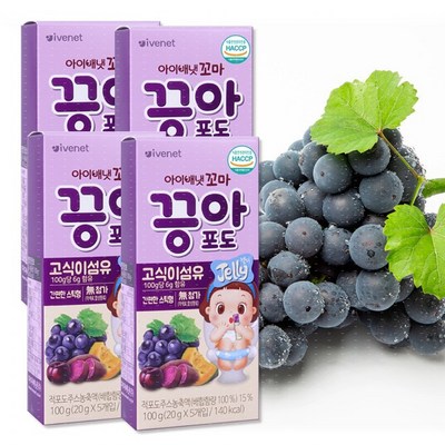 아이배냇 꼬마 끙아젤리 포도 100g (4개)_이미지