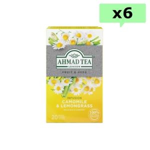 Ahmad Tea 아마드 티 카모마일 레몬그라스 허브 차 20티백 6팩 -Camomile Lemongrass