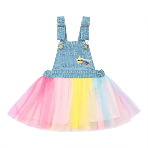 게스키즈 토들러 레인보우 샤 멜빵 데님 원피스 G32DAO080-T_이미지