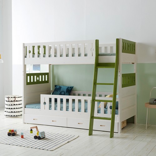 소소숲 크레용 소나무 원목 2층침대 S (매트별도)