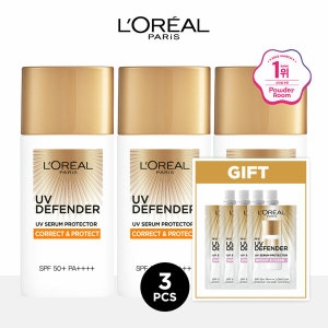 로레알 파리 UV 디펜더 선크림 50ml 3개+디펜더 브라이트클리어 5.5ml 4개