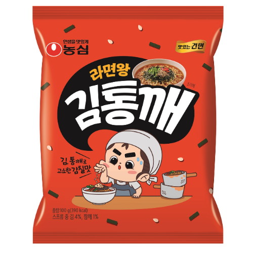 농심 라면왕 김통깨 100g
