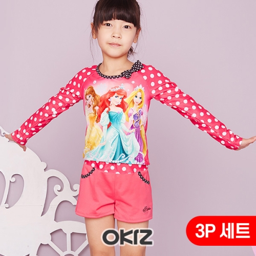 오키즈 오키즈  H0743  프린세스 3피스 수영복  PR-4509  유아동 여아 세트_이미지