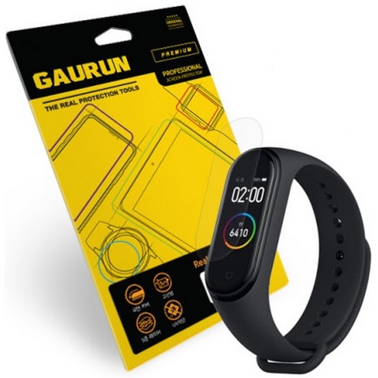 제이티앤디 가우런 샤오미 미밴드4 리얼커브드 액정보호필름 2매