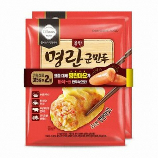 신세계푸드 올반 명란군만두 315g (6개)_이미지