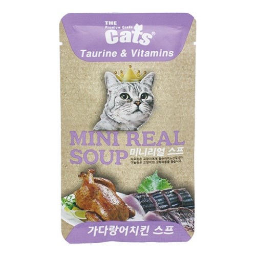 더캣츠 미니리얼스프 가다랑어치킨스프 파우치 40g (20개)_이미지