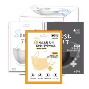 라온드림 2D 베스트 핏 황사 마스크 KF94 대형 블랙 (100매)_이미지