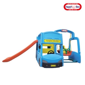 중모토이플러스 더블데커 월드투어 버스 미끄럼 그네세트 /여러명이 함께 놀아 더 신나는 단체 놀이터