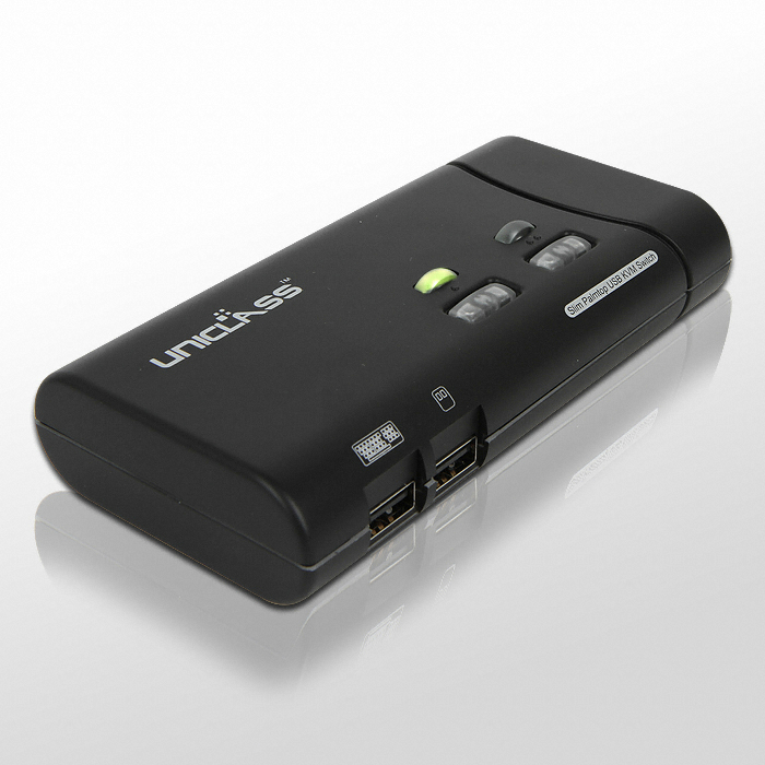 유니클래스 2:1 USB KVM 스위치(AH-02)이미지입니다. 누르면 해당 게시물로 새창이동합니다.