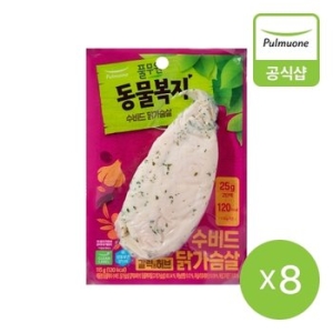 풀무원 동물복지 지구식단 수비드 닭가슴살 갈릭허브 115g (8개)_이미지