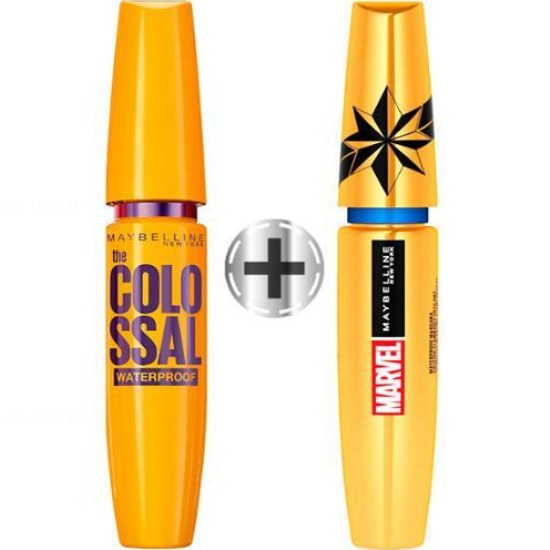 로레알 메이블린 x마블 매그넘 콜로썰 워터프루프 마스카라 2종 세트