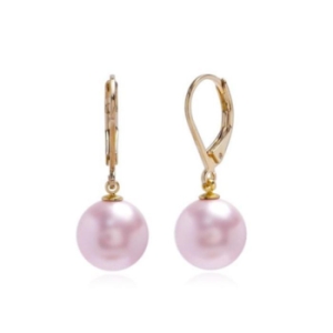 오노마 ONM E466 10mm 로잘린진주 오스트리아 골드 레버백 귀걸이 19503207