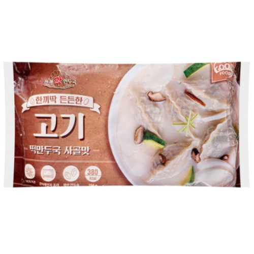 굿푸드 한끼딱 든든한 고기 떡만두국 사골맛 194g (1개)_이미지