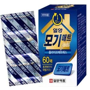 일양약품 일양 모기매트 골드 60매이미지입니다. 누르면 해당 게시물로 새창이동합니다.