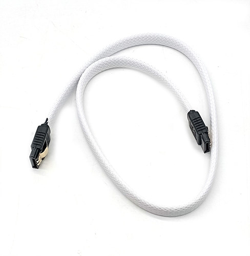 조이쿨 SATA3 슬리빙 ㅡ자 케이블 (0.5m, 화이트)_이미지