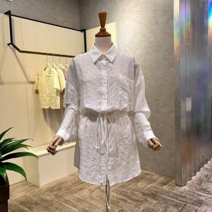  Ab.f.z 스트랩 카라 박시 하프 셔츠 AOZ3QB34I