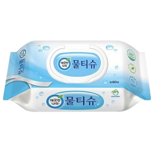 페퍼민트 블루 물티슈 캡형 60매