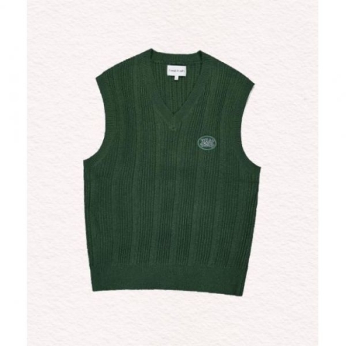 비케이브 와키윌리 WACKY WILLY 와펜 스카시 브이넥 니트 베스트 카키 WA2402KT14KH 216567