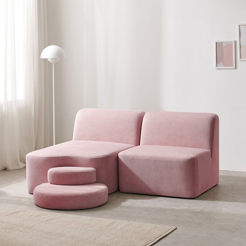 비앙스 로이 애견계단 기능성 패브릭 소파 3인용