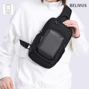 빌리버스 남자힙색 BSZ502 슬링백 태블릿 수납가능 힙색 11 WC10260 블랙_이미지