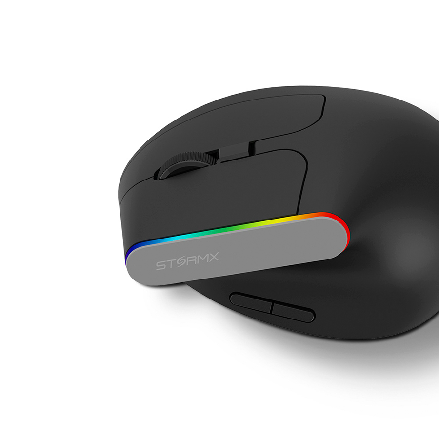 제닉스 STORMX VM2 무선 무소음 버티컬 마우스 (블랙)_이미지