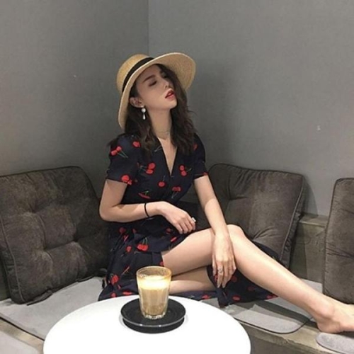 ONM 봄 테라스원피스 캐주얼 프릴 원피스 여성치마 S37294789