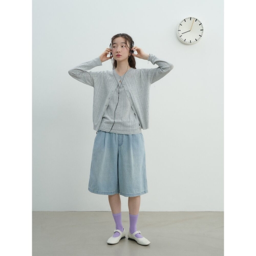 삼성물산 에잇세컨즈 밴딩 버뮤다 데님 스카이 블루 355825LP8Q_이미지