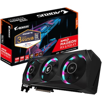 GIGABYTE AORUS 라데온 RX 6700 XT ELITE D6 12GB 피씨디렉트