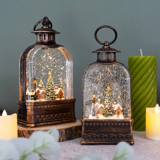 이이공브이샵 LED 투명아치 크리스마스 오르골 랜턴 무드등 소_이미지