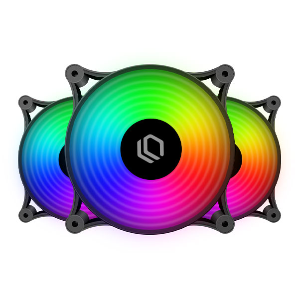 LEADCOOL 120 ARGB (3팩, 블랙)