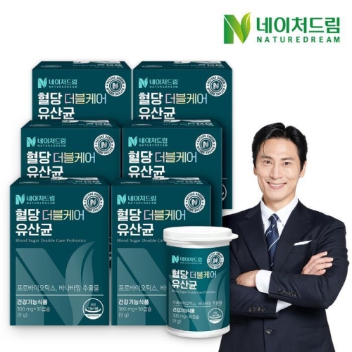 네이처드림 혈당 더블케어 유산균 300mg 30캡슐 (6개)_이미지