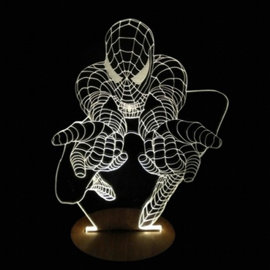 LED 3D 스파이더맨 무드등