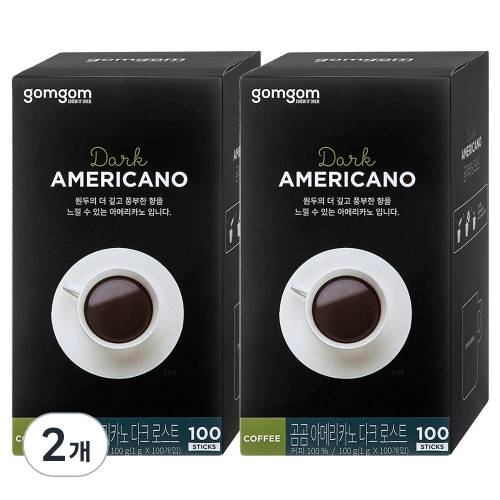 곰곰 아메리카노 다크로스트 1g 100개입 (2개)