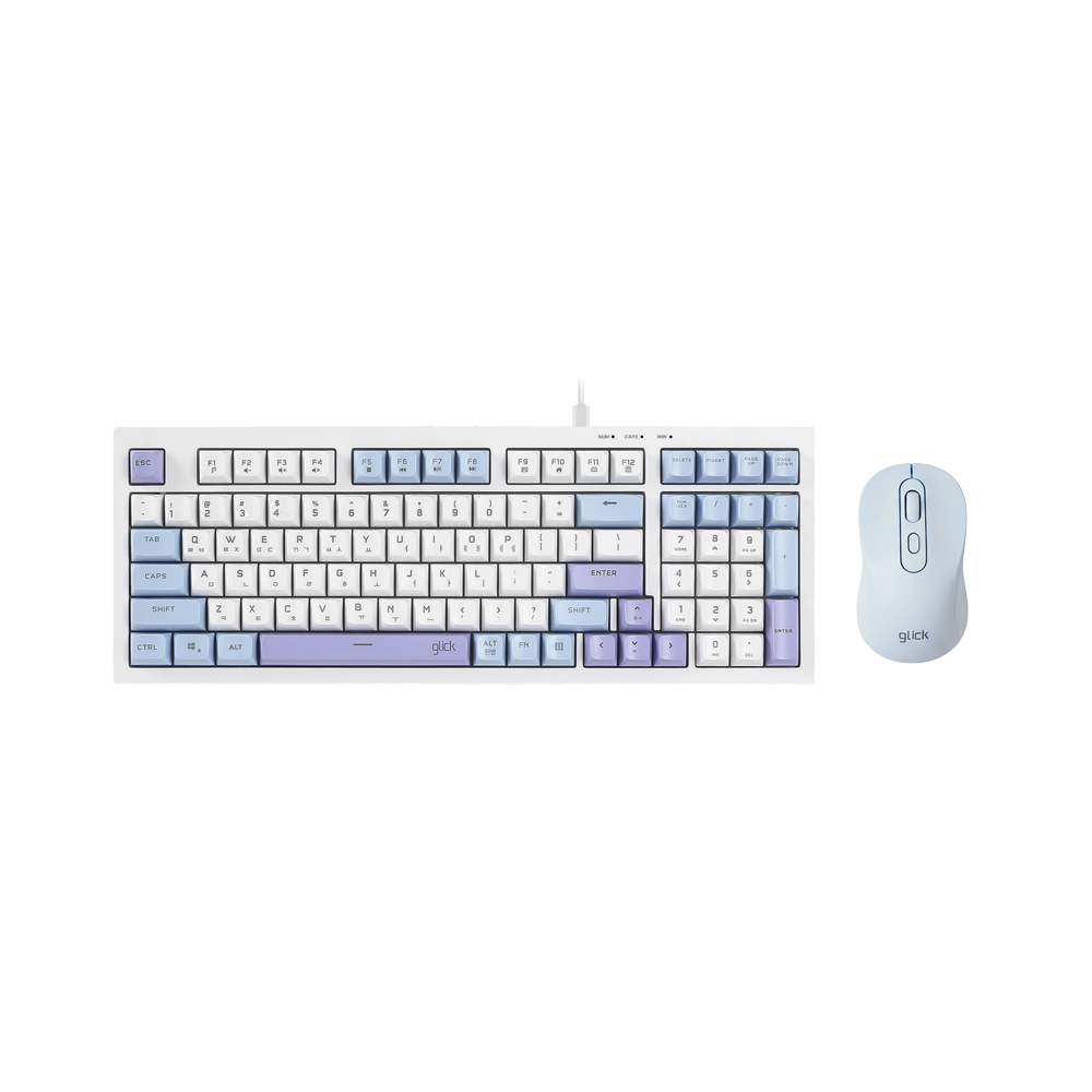 지클릭커 OFFICEPRO OPS70 사일런스 M 마들렌 키보드 마우스 세트 98 (Sky City)_이미지