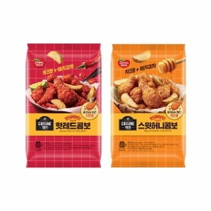 동원F&B 퀴진 인싸이드 스윗허니콤보 치킨 510g+핫레드콤보 치킨 510g_이미지