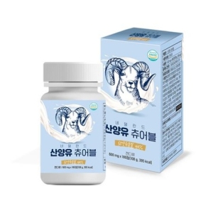 산양유 츄어블 산양유단백질 분말 함유 씹어먹는 어린이 단백질보충제 180정 1병_이미지