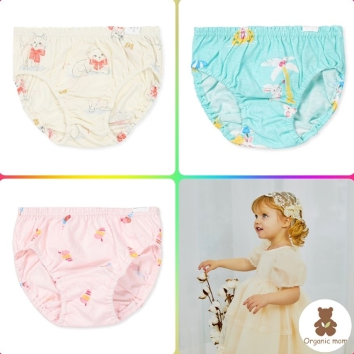 중동텍스타일 오가닉맘 나나옐모달+아일린+아슈여아팬티 3종세트 MKSUUP23_25_32 _s