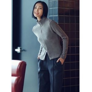 탑텐 여성 브러시드 저지 핀턱 밴딩 팬츠MSE4PT2009_이미지
