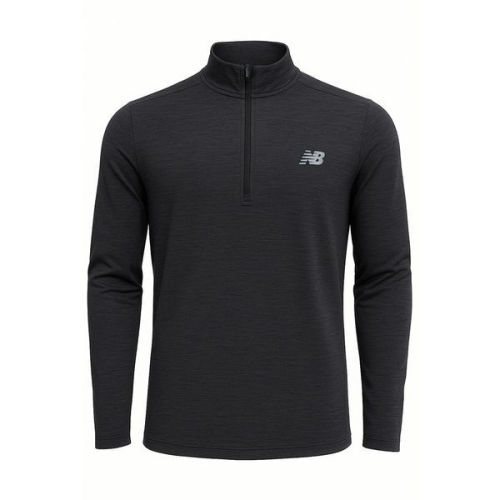 뉴발란스 주니어 히트 트레이닝 아노락 긴팔 티셔츠 블랙 MT41915-BK