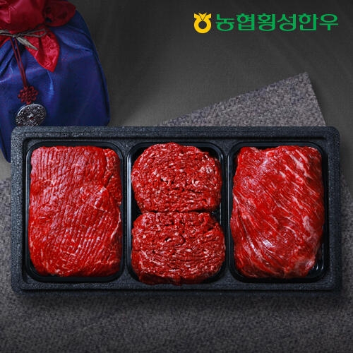 동횡성농협 농협횡성한우 1등급 어사품 횡성 모듬 정육세트 1호 1.5kg (1개)