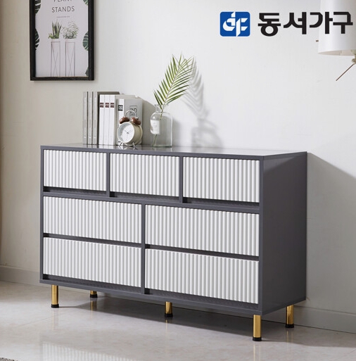 동서가구 이즈 지젤 템바보드 3단 와이드 서랍장 1200_이미지