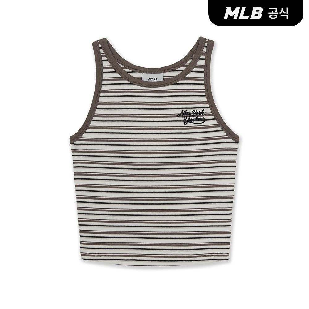  MLB 여성 스트라이프 나시티셔츠 NY D.Ivory 3FTOV0463-50IVD