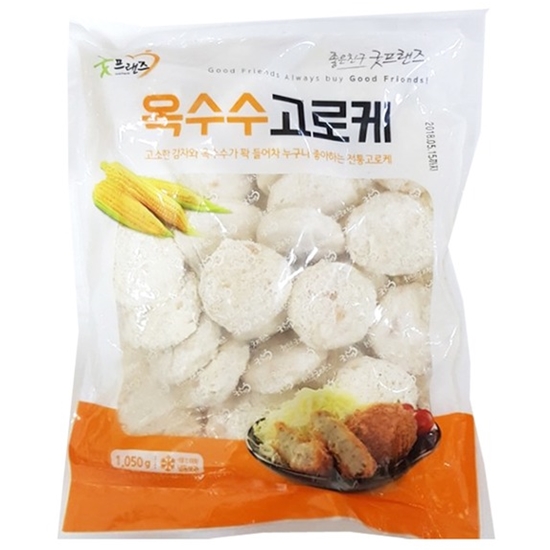 굿프랜즈 옥수수 고로케 1.05kg (2개)_이미지